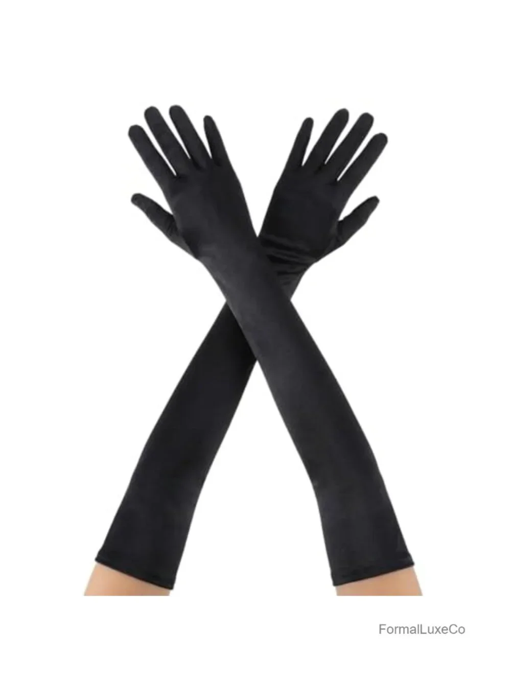 Women's Satin Elbow Length Opera Gloves Long Formal Party Accessory